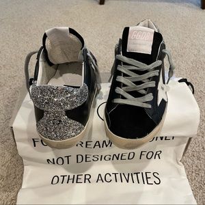 NEW Golden Goose black and silver sneakers